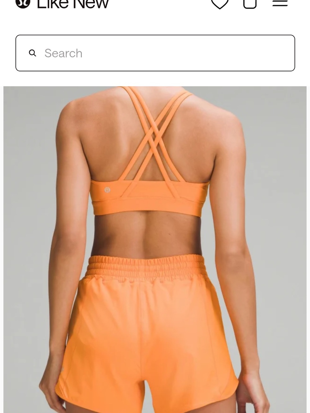 Lululemon Orange energy bra